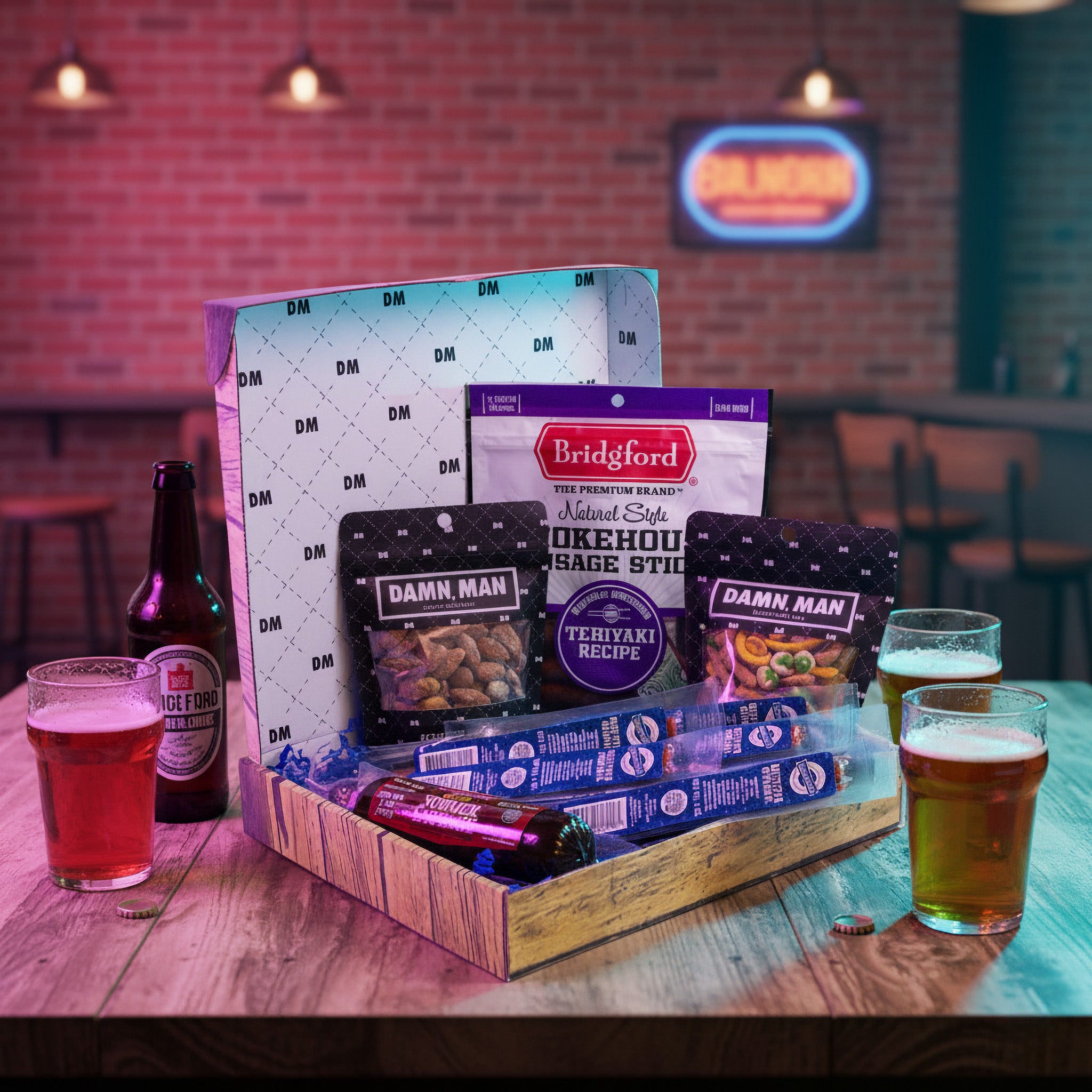 Deluxe Beef & Brews Snack Box – Gourmet Gift for Beer Lovers