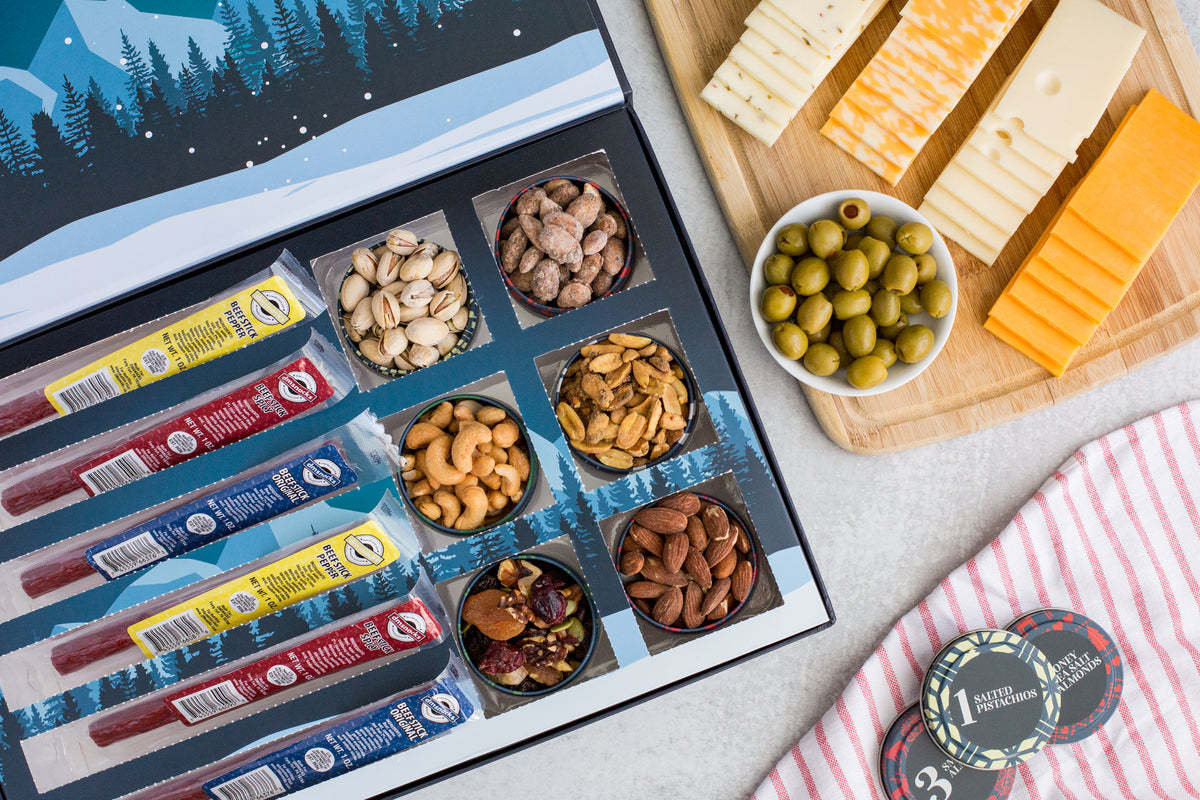 The Most Wonderful Time of Year with the 12 Days of Winter Wonder - Savory Meat Sticks and Nut Medley