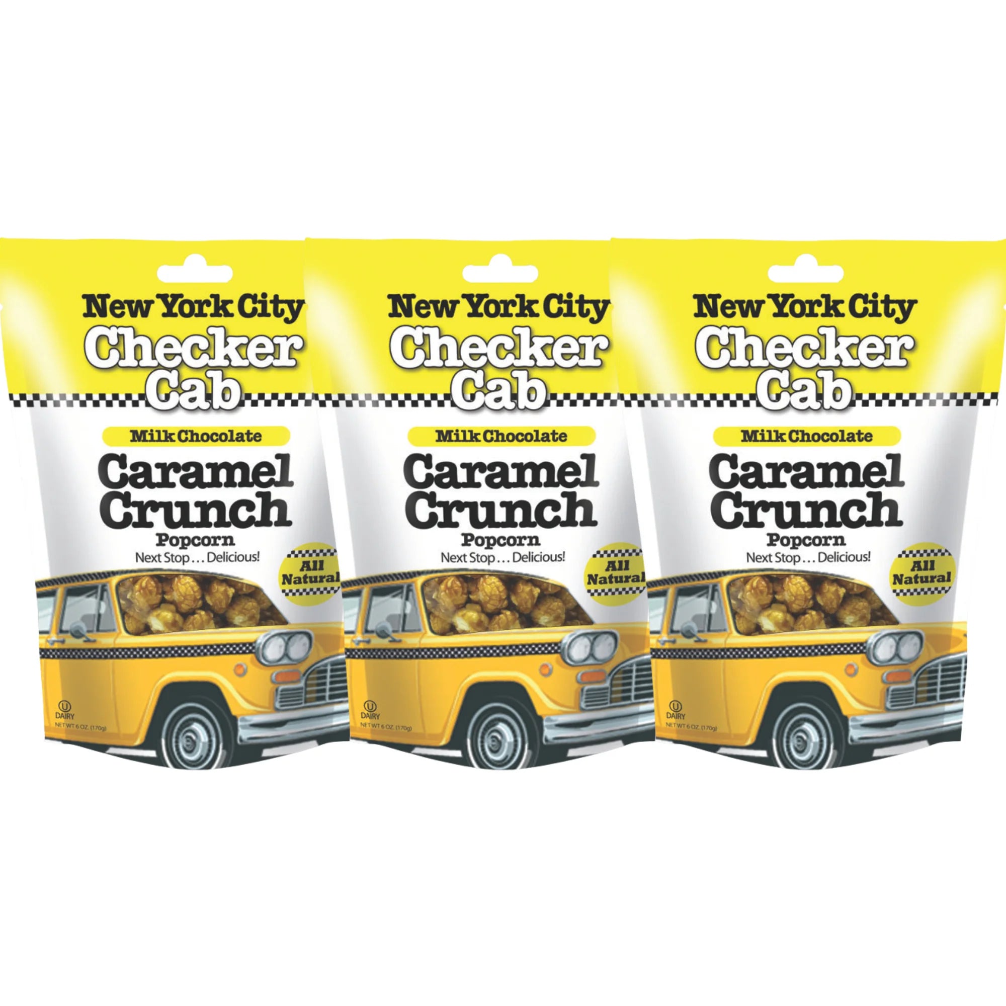 New York City Checker Cab Caramel Crunch Popcorn 