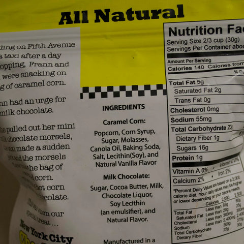 NYC Checker Cab Popcorn – Milk Chocolate Caramel Crunch, 3 Bag Set