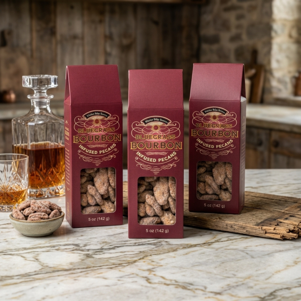 Trio of DM Snacks Bluegrass Bourbon Pecans