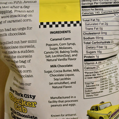 NYC Checker Cab Popcorn – Milk Chocolate Caramel Crunch, 3 Bag Set