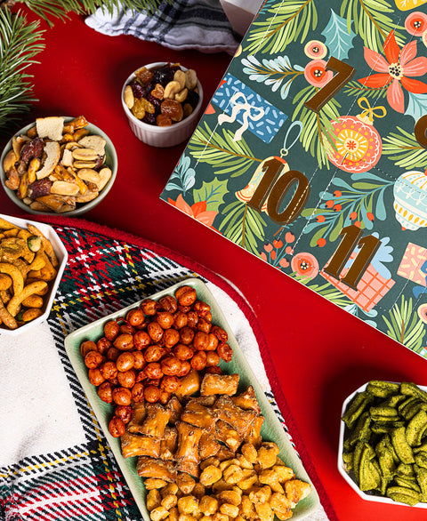 EXCLUSIVE 24 Days of Gourmet Nuts & Snacks Collection Premium Holiday Countdown Gift Box