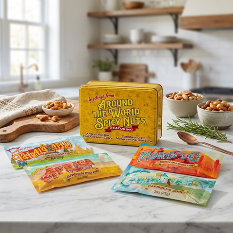 DM Snacks Around The World Spicy Nut Tin