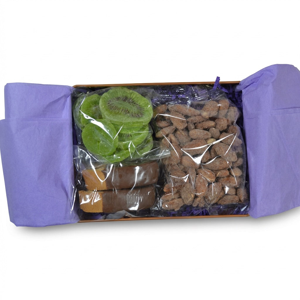 Bagged Kiwi, Almonds, and Biscotti Gift
