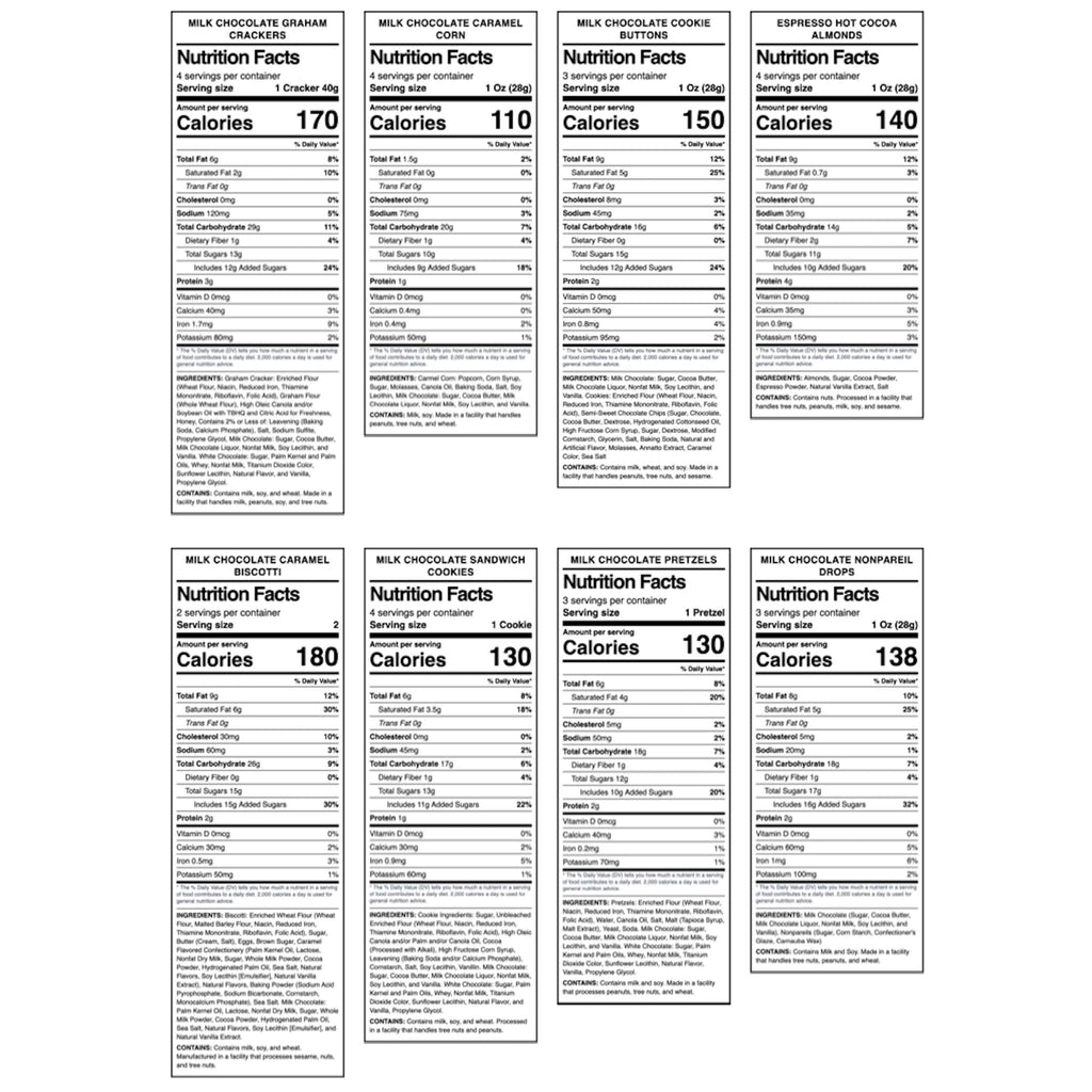 Artisan Eight Christmas Gift Box of Chocolates Nutritional Facts