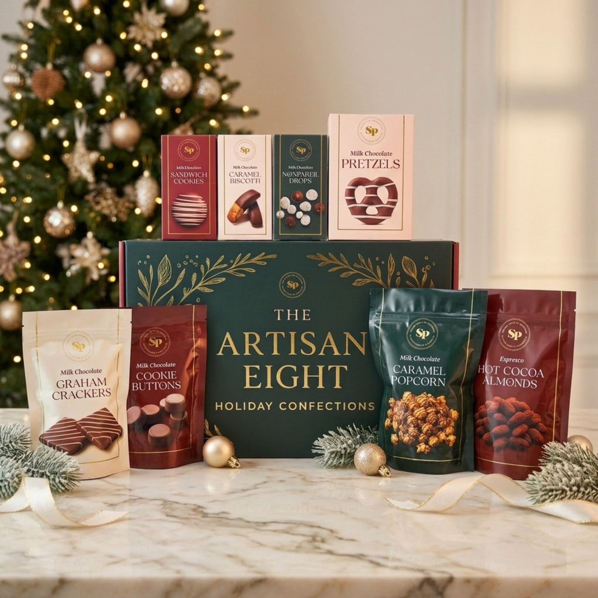 Sugar Plum Chocolates The Artisan Eight Holiday Confections Gift Box dm snacks