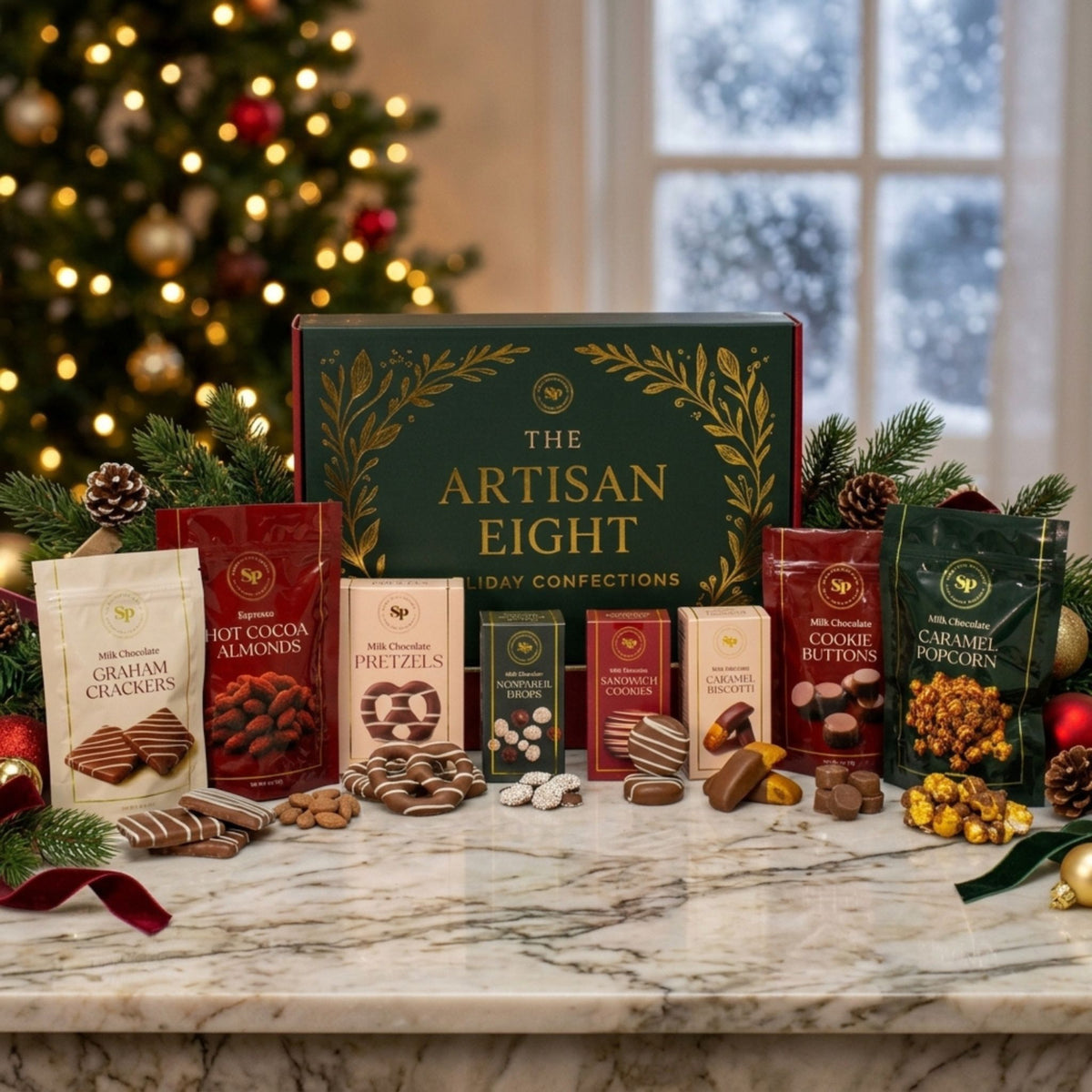 The Artisan Eight Holiday Confections Gift Box of Chocolates