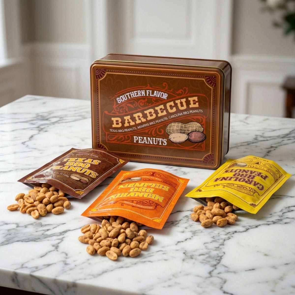 Southern Barbecue Peanuts Nut Gift Tin