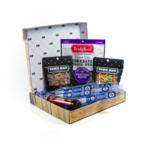 Deluxe Beef & Brews Snack Box – Gourmet Meat & Nut Gift for Beer Lovers