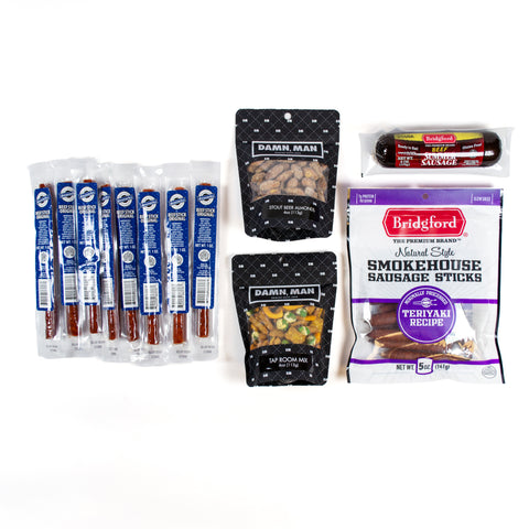 Deluxe Beef & Brews Snack Box – Gourmet Meat & Nut Gift for Beer Lovers