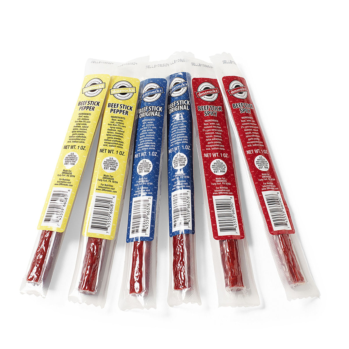 DM Snacks Assorted Beef Sticks in BBQ Nuts and Wild Game Meat Box
