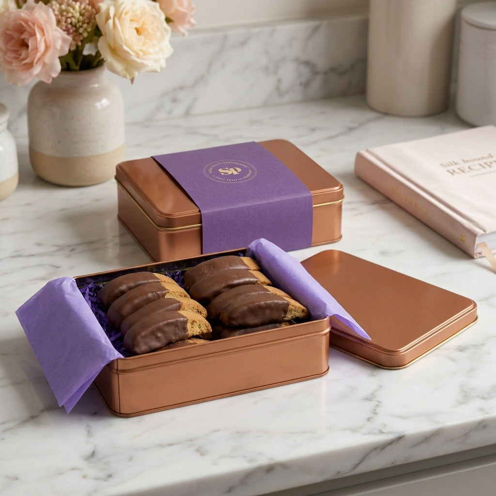 16 Milk Chocolate Covered Salted Caramel Biscotti 