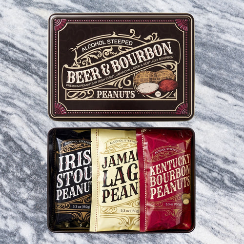 Damn Man Beer & Bourbon Liquor Peanuts Gift Tin