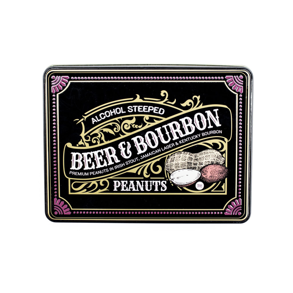 Beer & Bourbon Liquor Peanuts Gift Tin Black Label