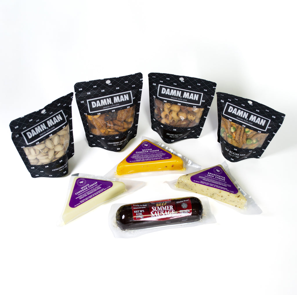 Damn Man Deluxe Charcuterie Bag Snacks