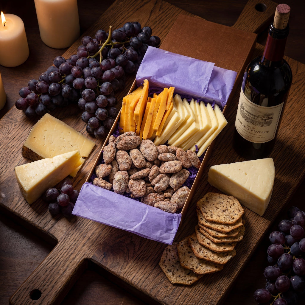 Pecans and Cheese Charcuterie Board Gift 