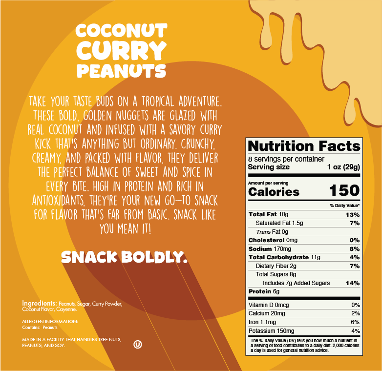 Coconut Curry Peanuts Nutrition Facts
