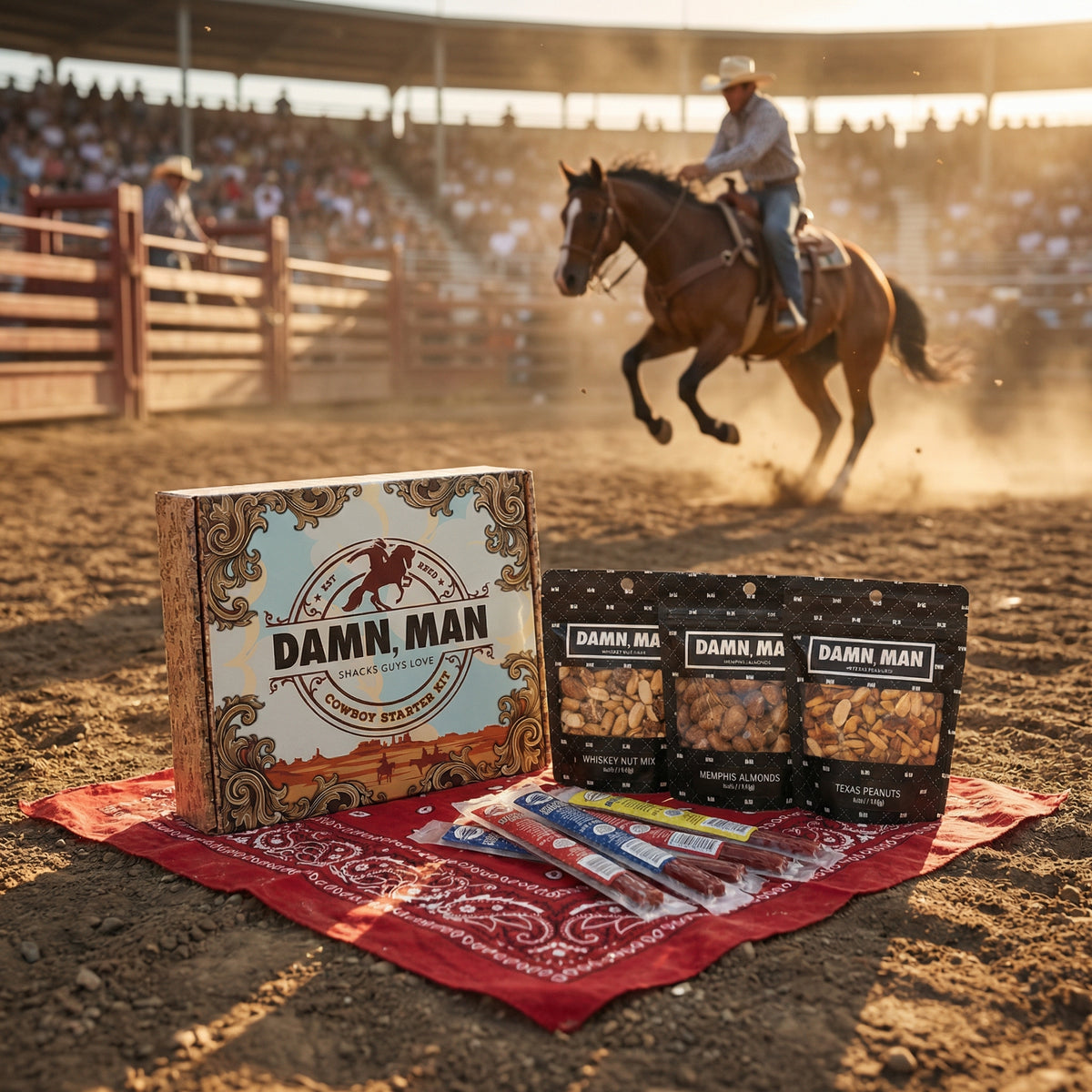 Damn Man Rodeo Snacks Cowboy Gift Box