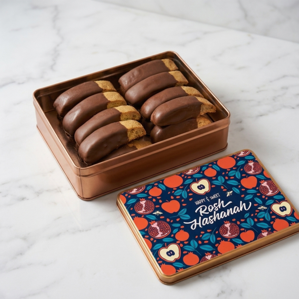 DM Snacks Rosh Hashanah Biscotti Gift Tin