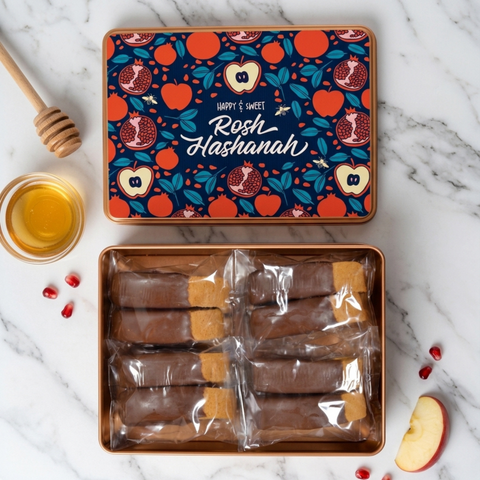 Happy and Sweet Rosh Hashanah Biscotti Gift Tin