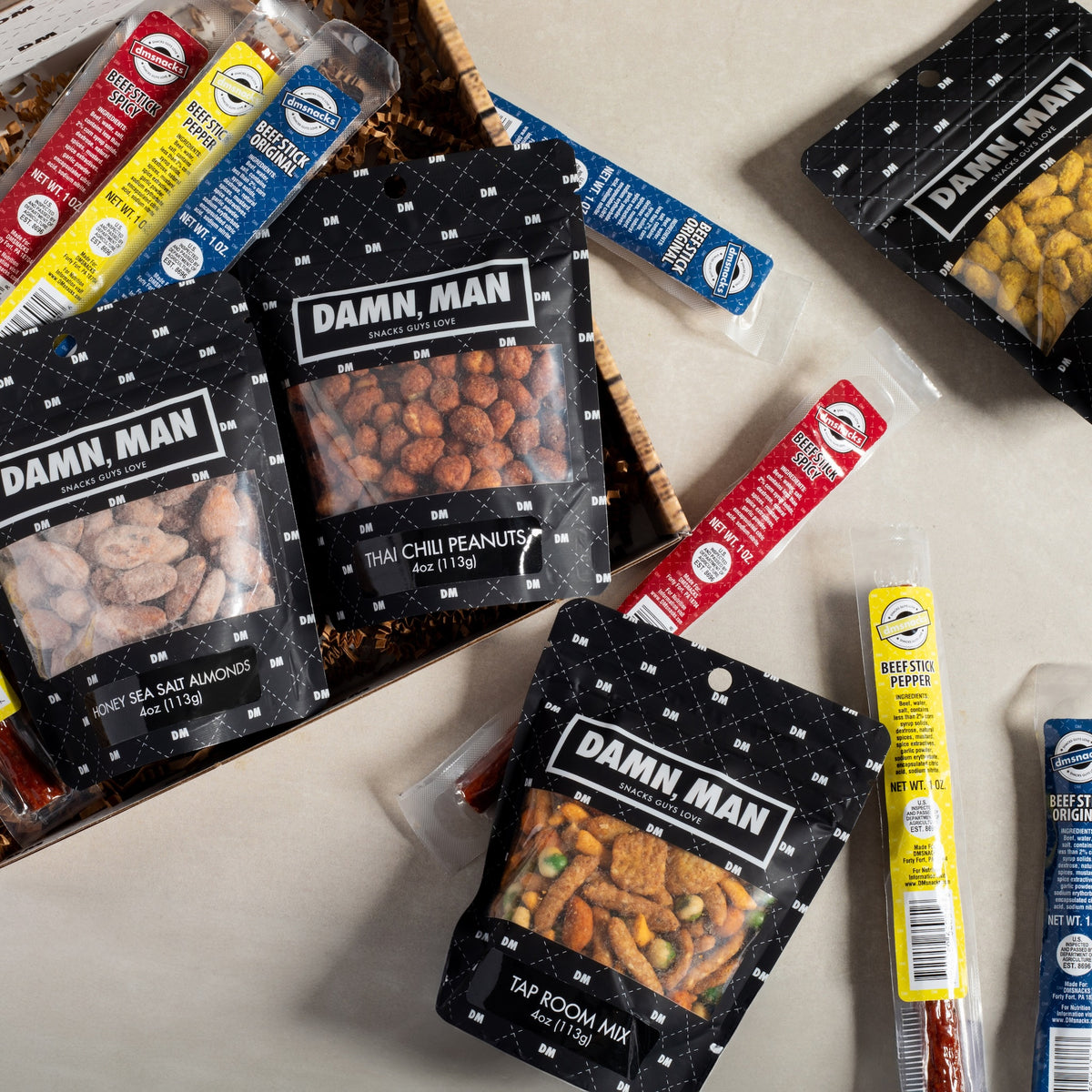 Damn Man Meat Nut Powerpack Snack Gift Box for Him