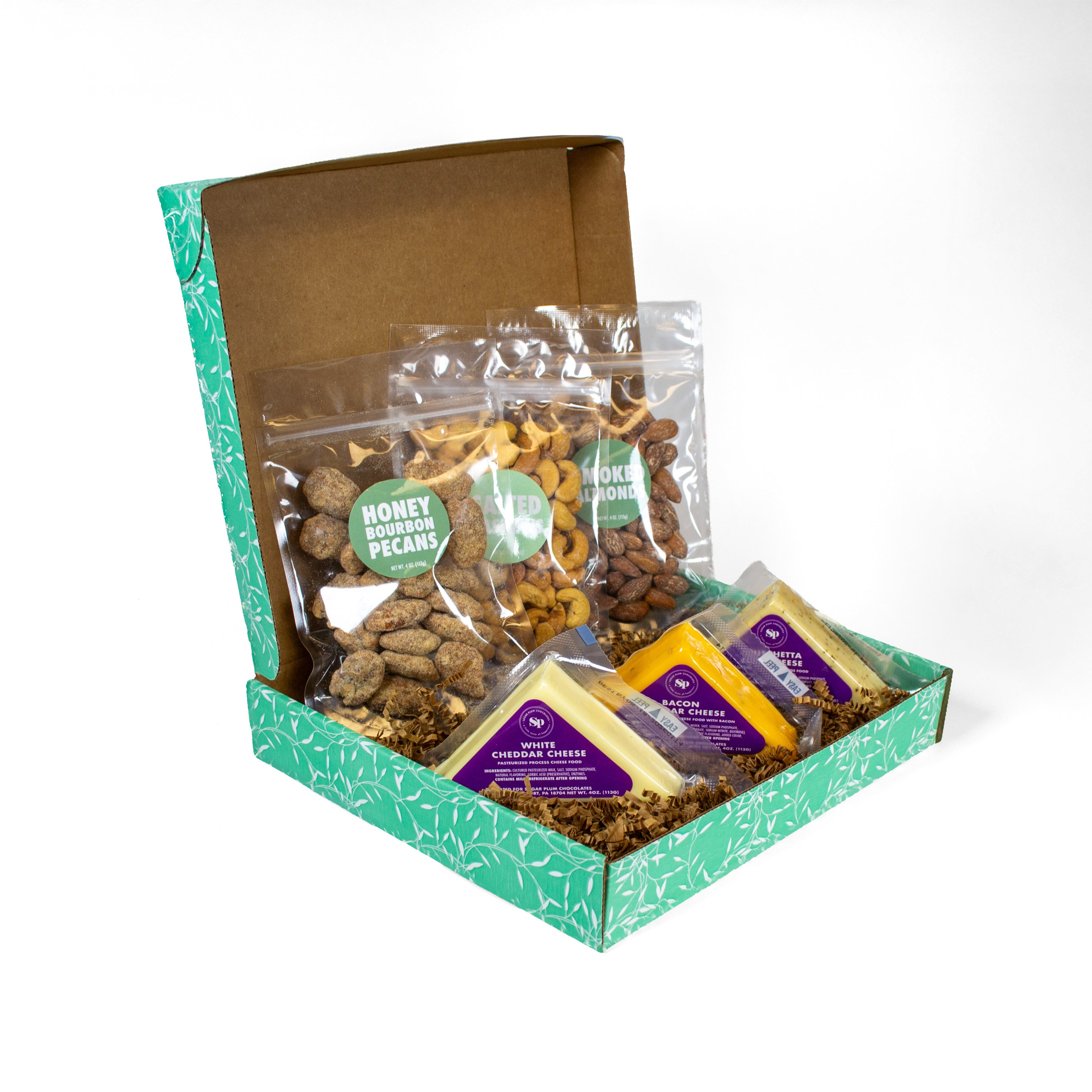 DM Snacks Cheese and Nut Gift Box Charcuterie Board 