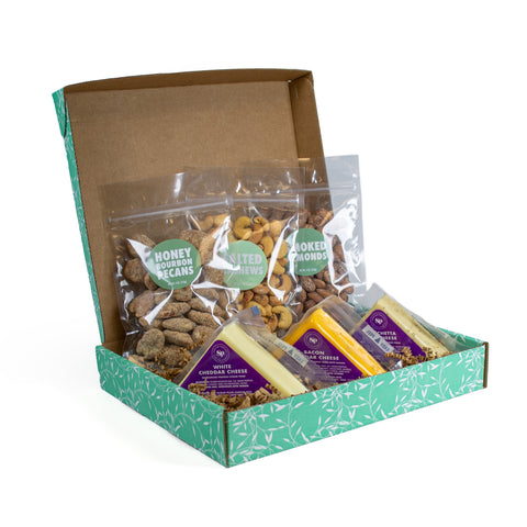 Signature Nuts & Cheese Gift Box – 6 Gourmet Snacks