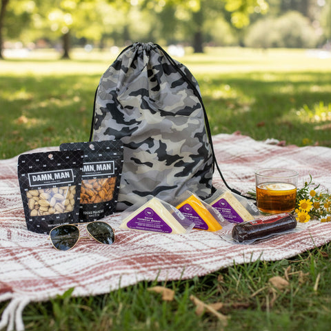 Charcuterie Meat & Cheese Gift Bag – Standard or Deluxe | Gourmet Snacks & Mixed Nuts