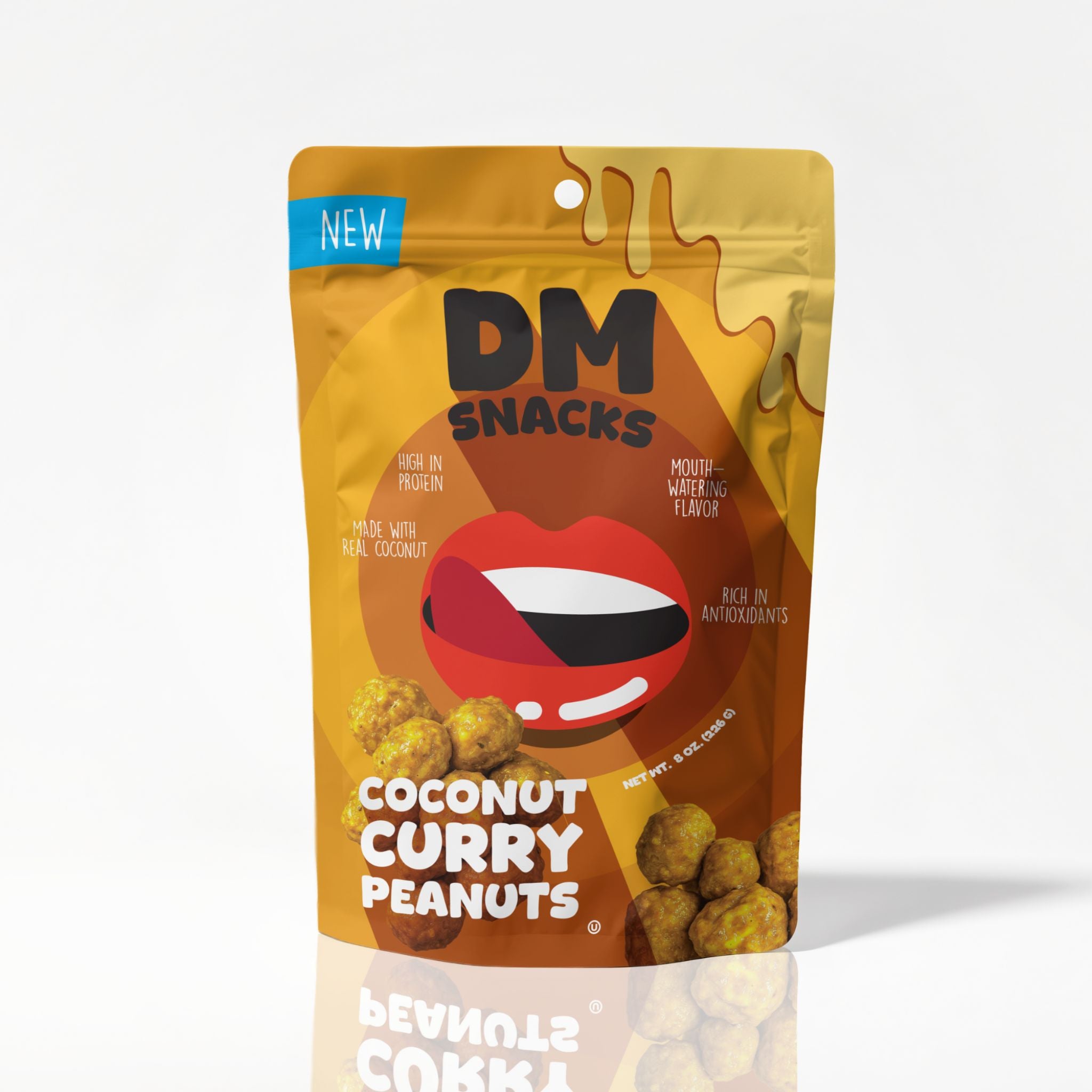 Snack Happy Coconut Curry Peanuts 8 Oz