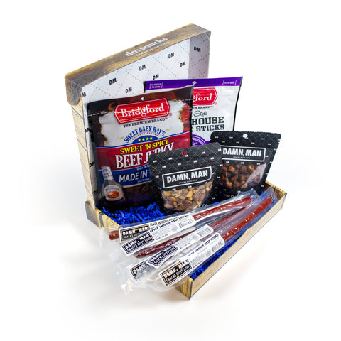 Wise Guy Snack Box – 10 Spicy Gourmet Meat & Nut Gift Set