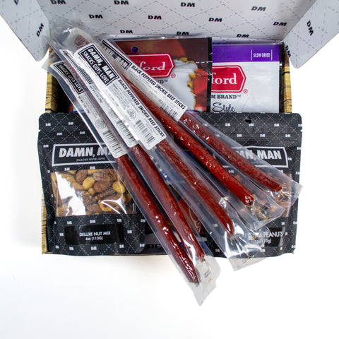 Wise Guy Snack Box – 10 Spicy Gourmet Meat & Nut Gift Set