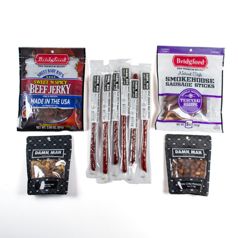 Wise Guy Snack Box – 10 Spicy Gourmet Meat & Nut Gift Set
