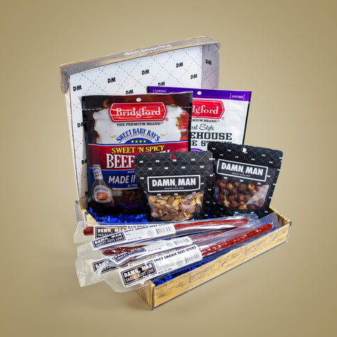 Wise Guy Snack Box – 10 Spicy Gourmet Meat & Nut Gift Set