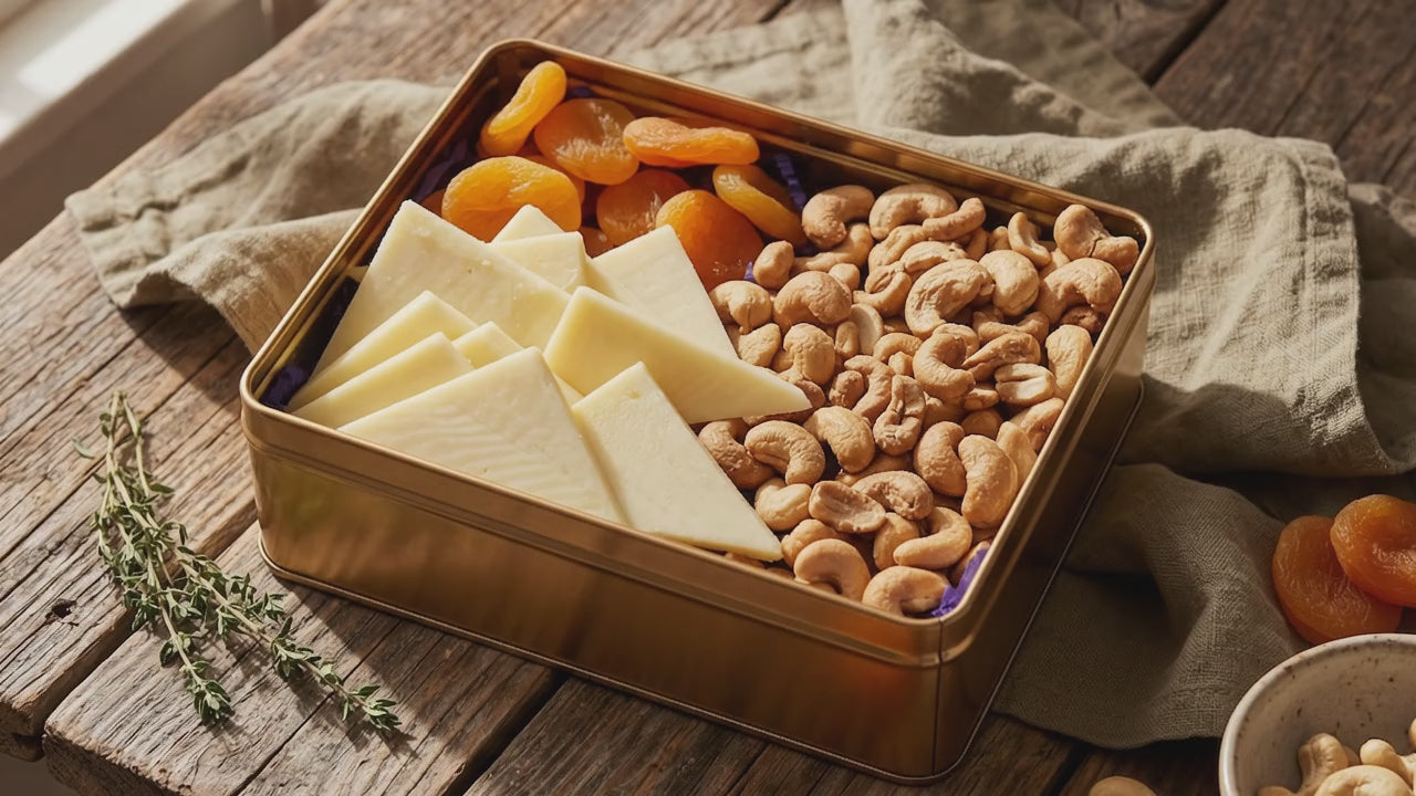 Dried Fruit Nut Cheese Gift Tin Video