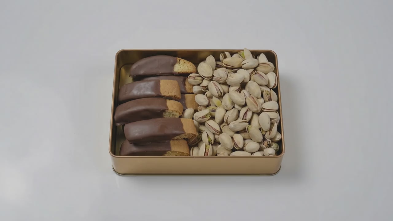 Hand Dipped Chocolate Biscotti Pistachio Video