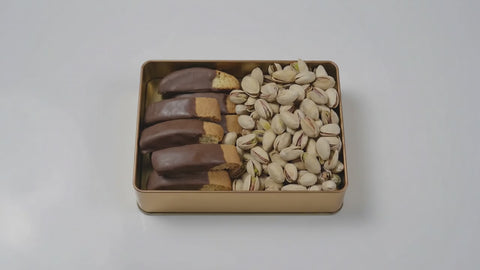 Hand Dipped Chocolate Biscotti Pistachio Video